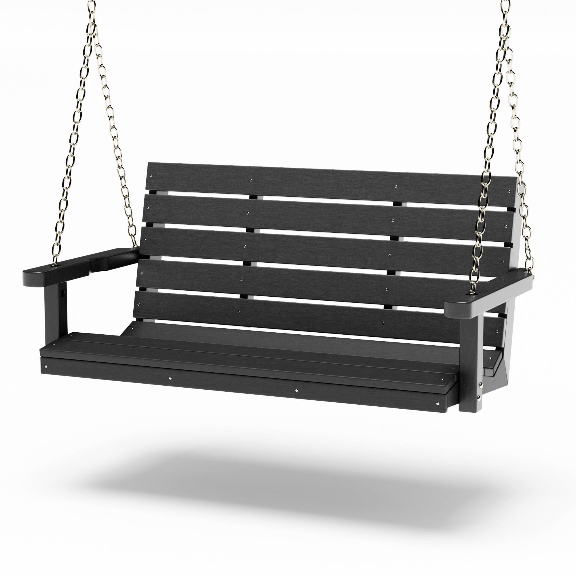 SimplyPoly 5 Foot Amish Made Signature Recycled Plastic Porch Swing, Driftwood Grey Wood Grain