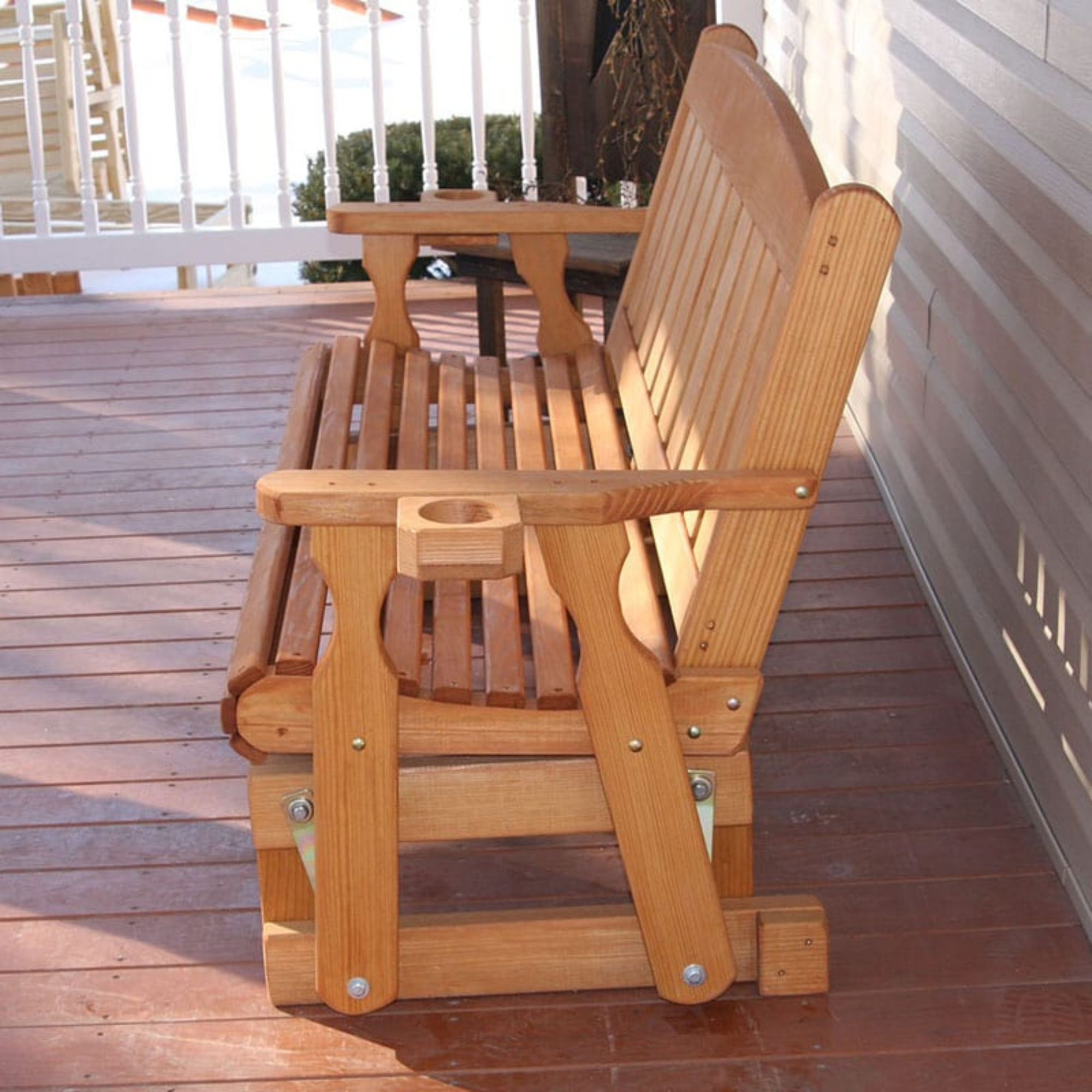 Amish Casual 5 Foot Mission Wood Porch Glider