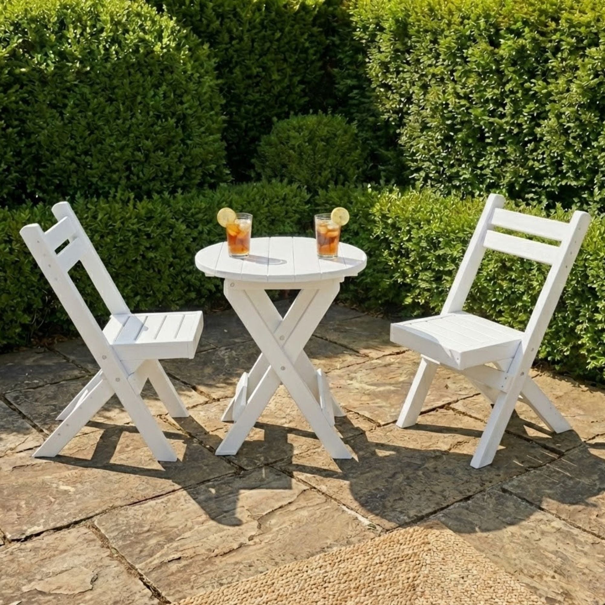 Keystone Amish Co. Coronado Round Poly Folding Bistro Set