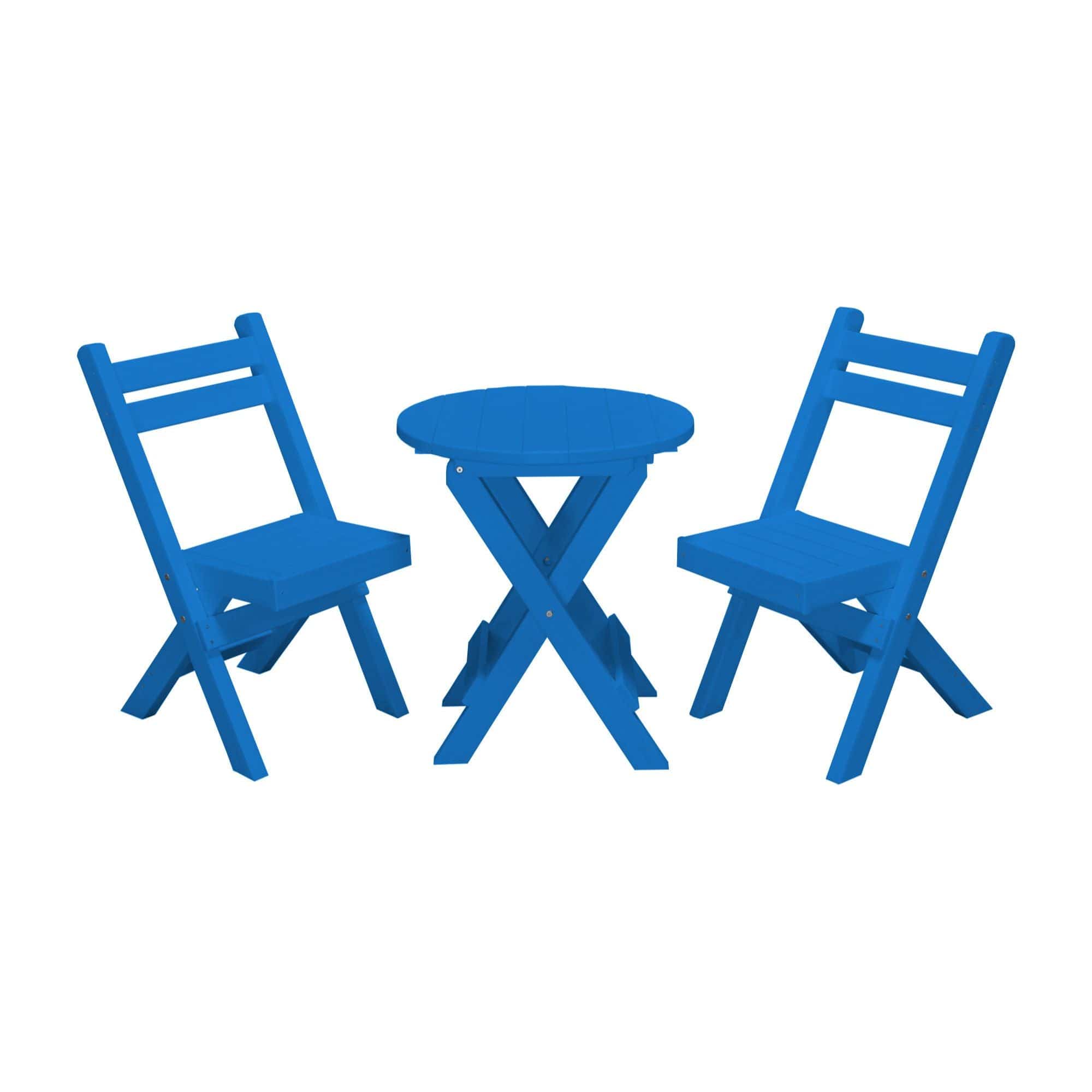 Keystone Amish Co. Coronado Round Poly Folding Bistro Set