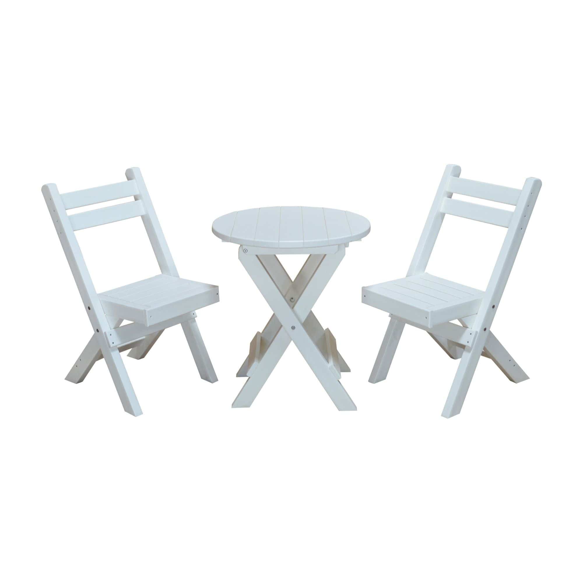 Keystone Amish Co. Coronado Round Poly Folding Bistro Set