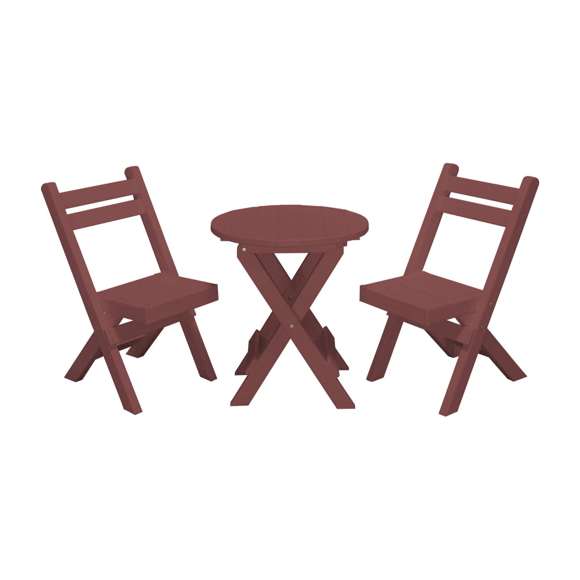 Keystone Amish Co. Coronado Round Poly Folding Bistro Set