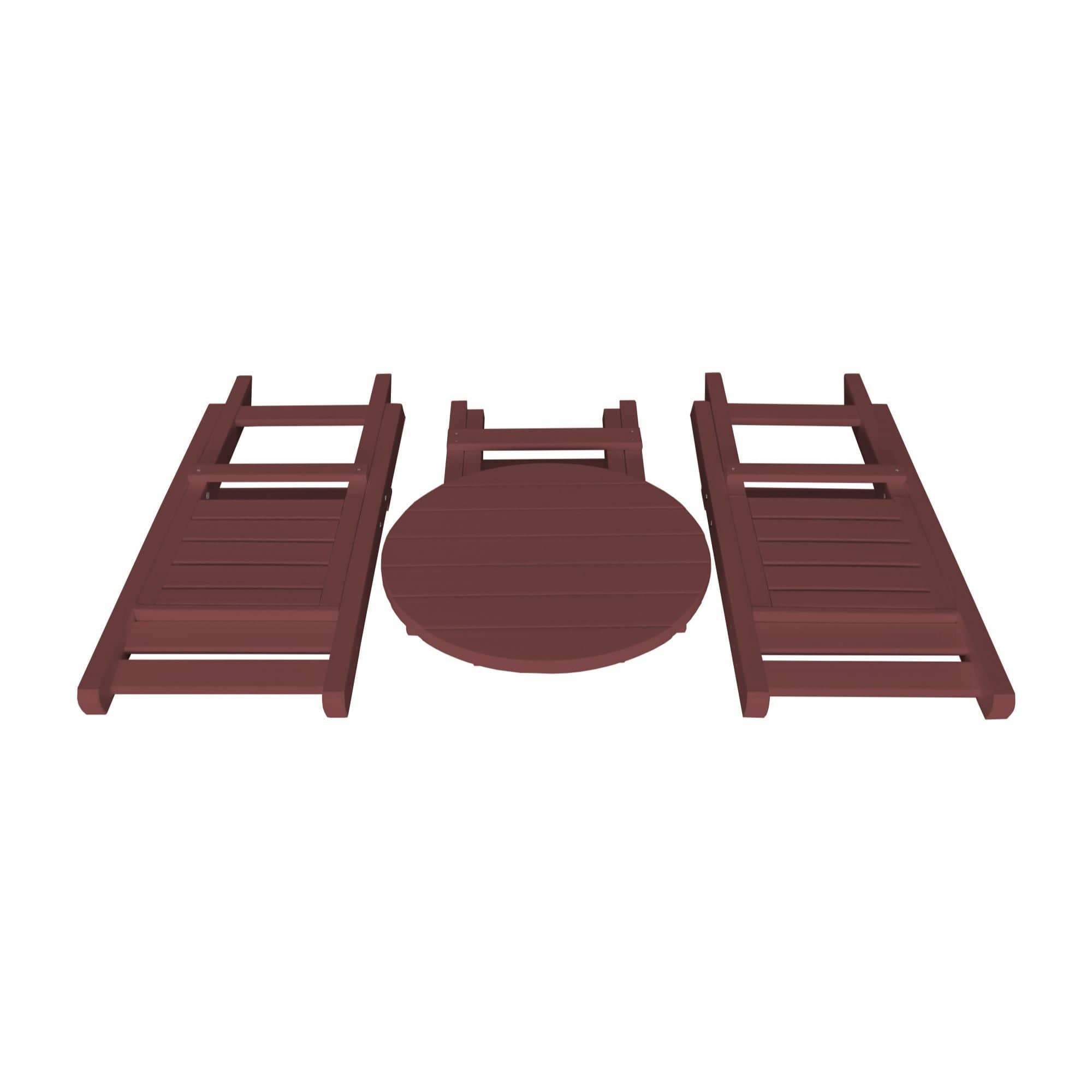 Keystone Amish Co. Coronado Round Poly Folding Bistro Set