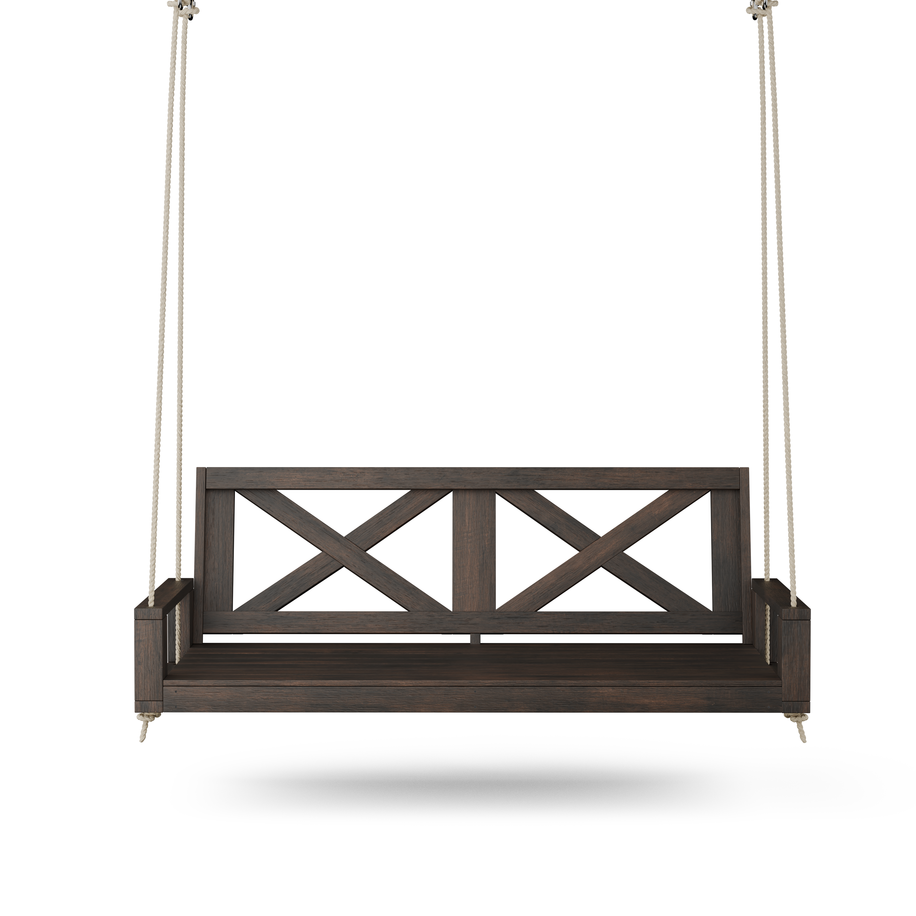 Amish Casual Malvern Porch Swing Bed, 4 Ft Dark Walnut