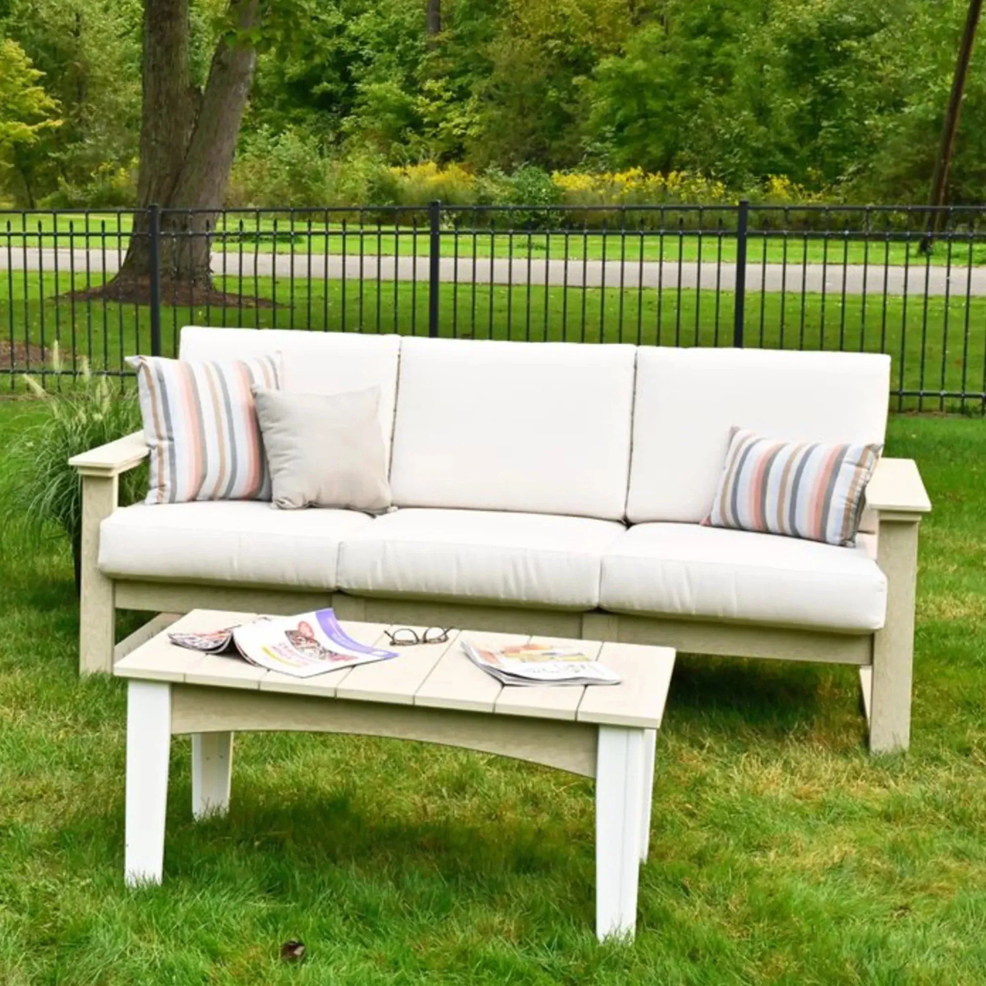 Lanai Deep Seating Sofa in Birch with Canvas fabric