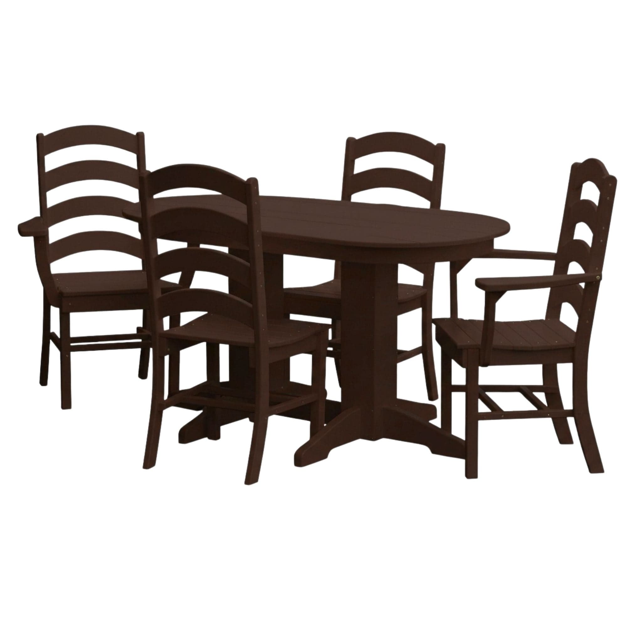 Keystone Amish Co. Josie 5-Piece Oval Poly Outdoor Dining Set