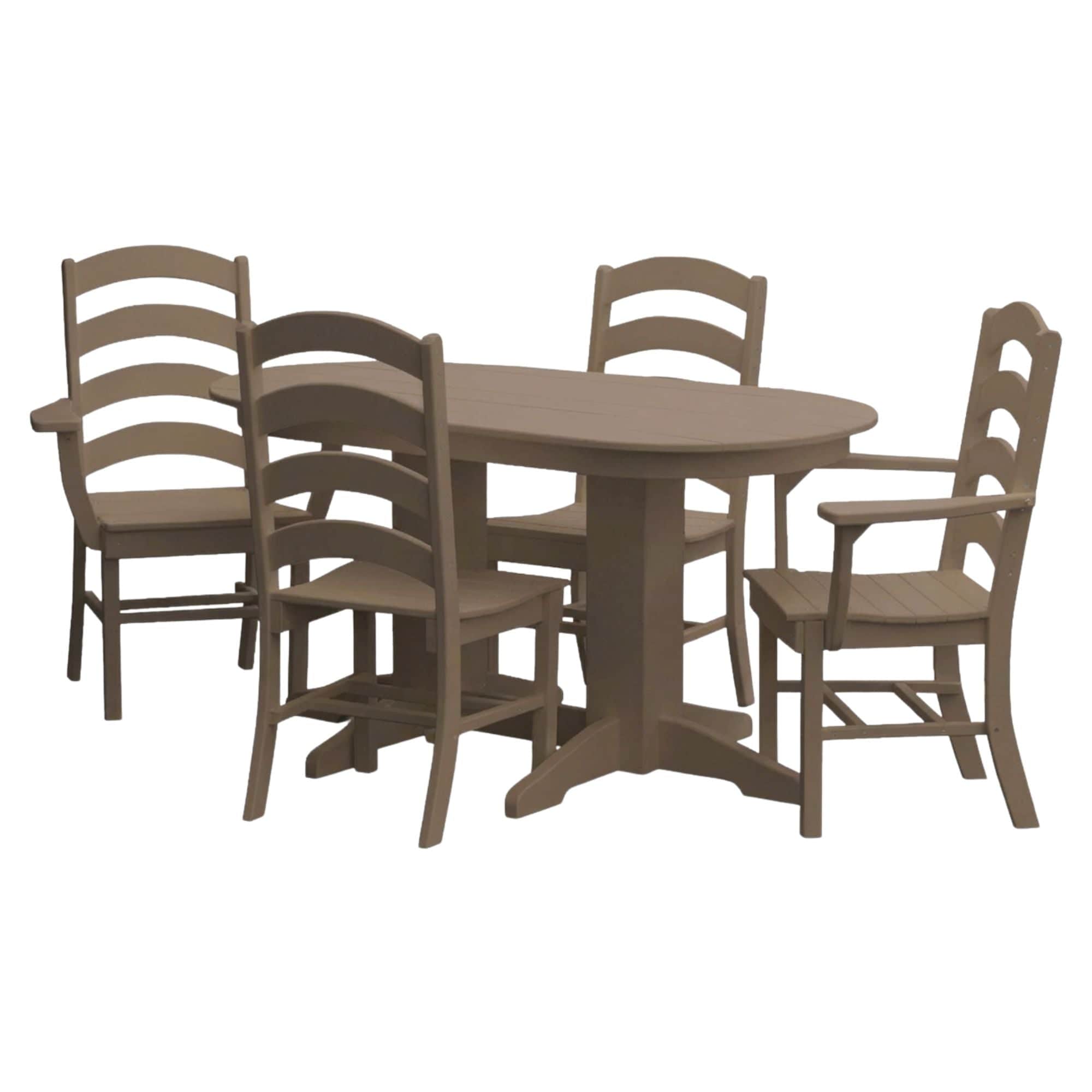 Keystone Amish Co. Josie 5-Piece Oval Poly Outdoor Dining Set