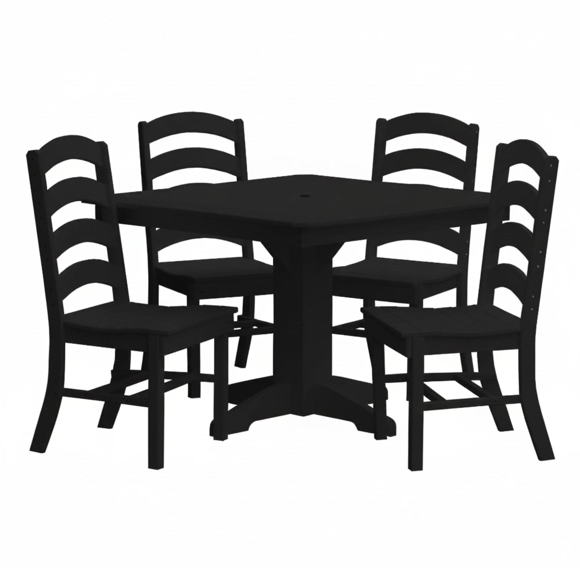 Keystone Amish Co. Josie 5-Piece Square Poly Outdoor Dining Set