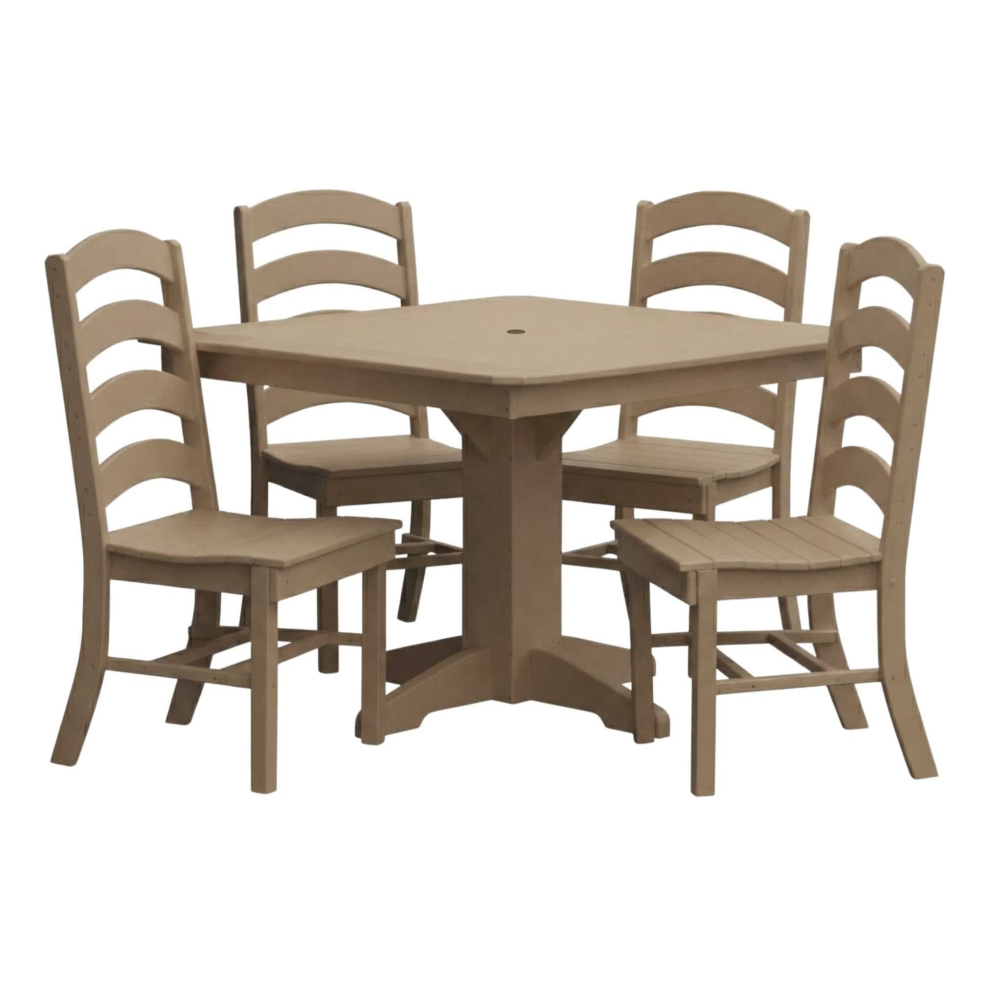 Keystone Amish Co. Josie 5-Piece Square Poly Outdoor Dining Set