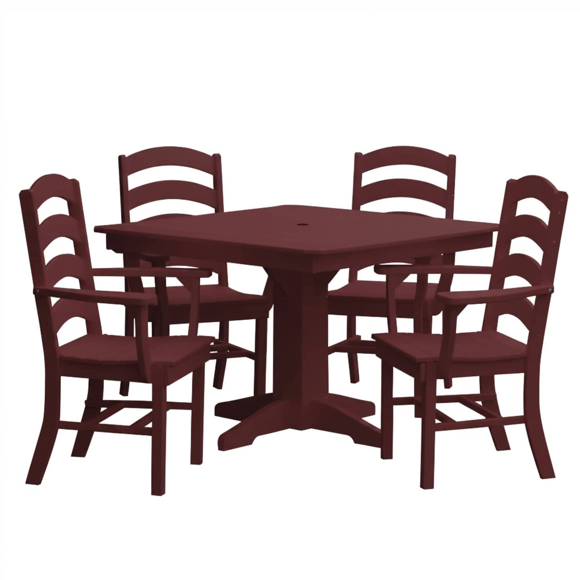 Keystone Amish Co. Josie 5-Piece Square Poly Outdoor Dining Set