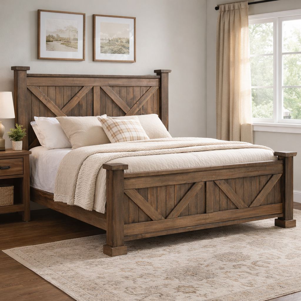 High Bank Woodworks Pendleton Maple Bed Frame