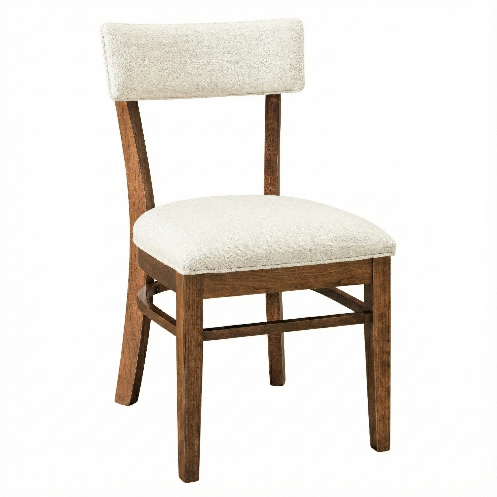 Miller Side Chair in Earthtone Stain with Knit Fabric