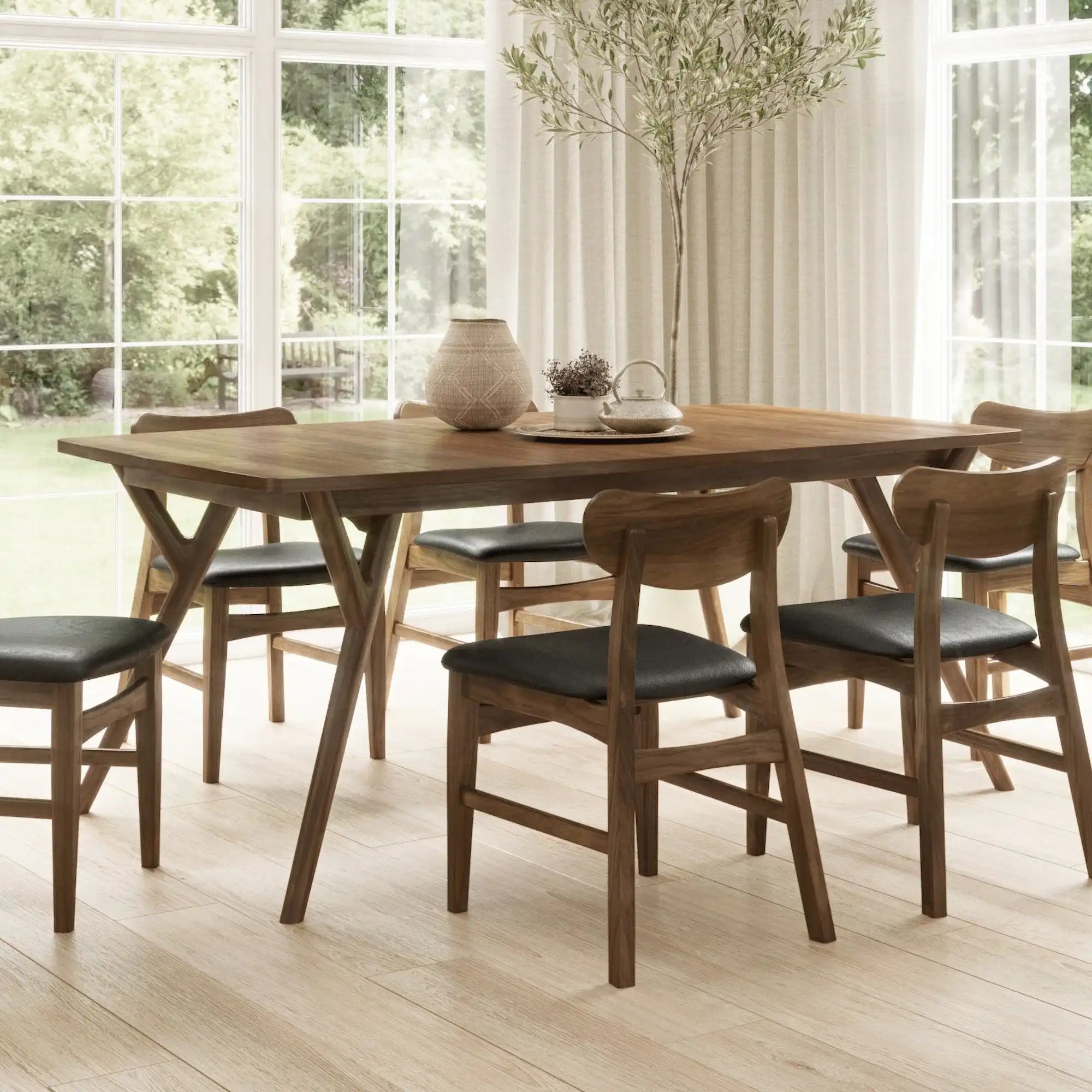 Hoosier Timbercraft Monroe Mid-Century Dining Table