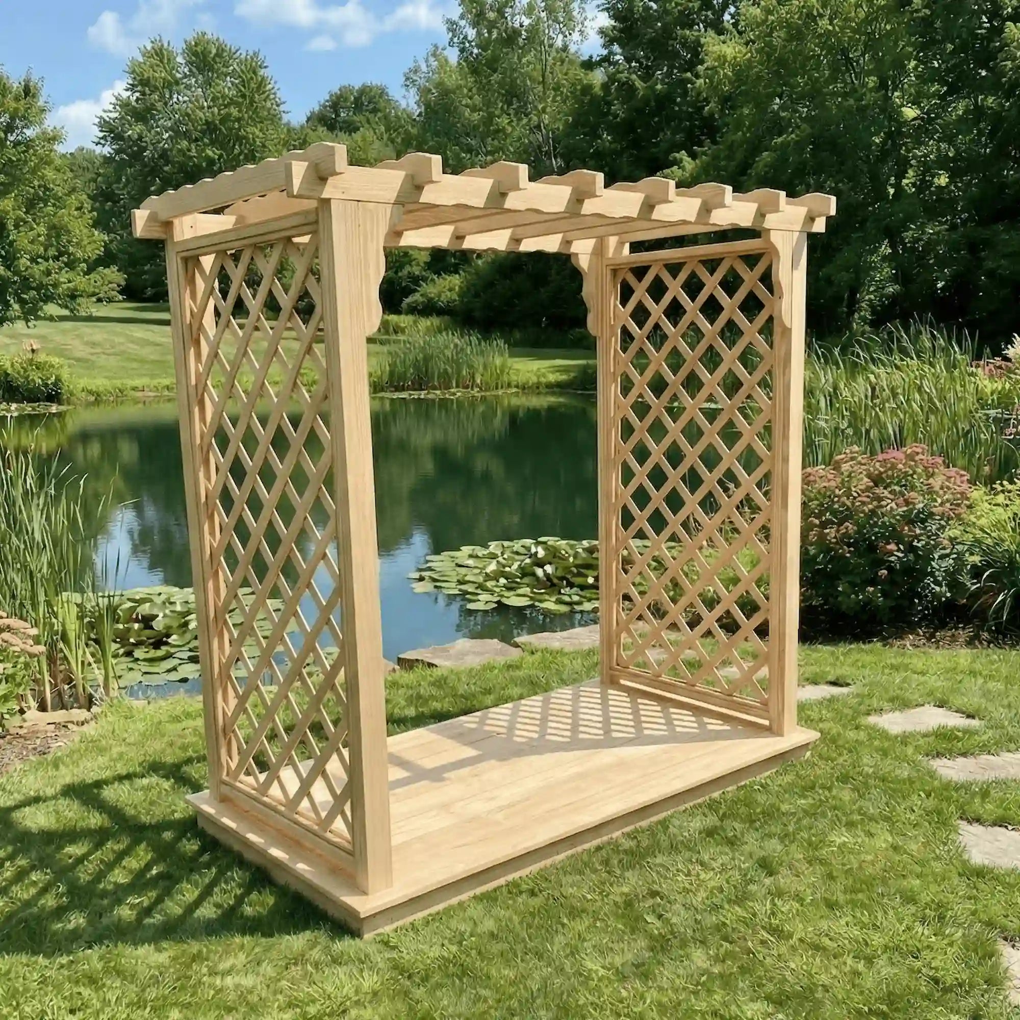 Heritage Lawncraft Manchester Pressure Treated Wooden Garden Arbor