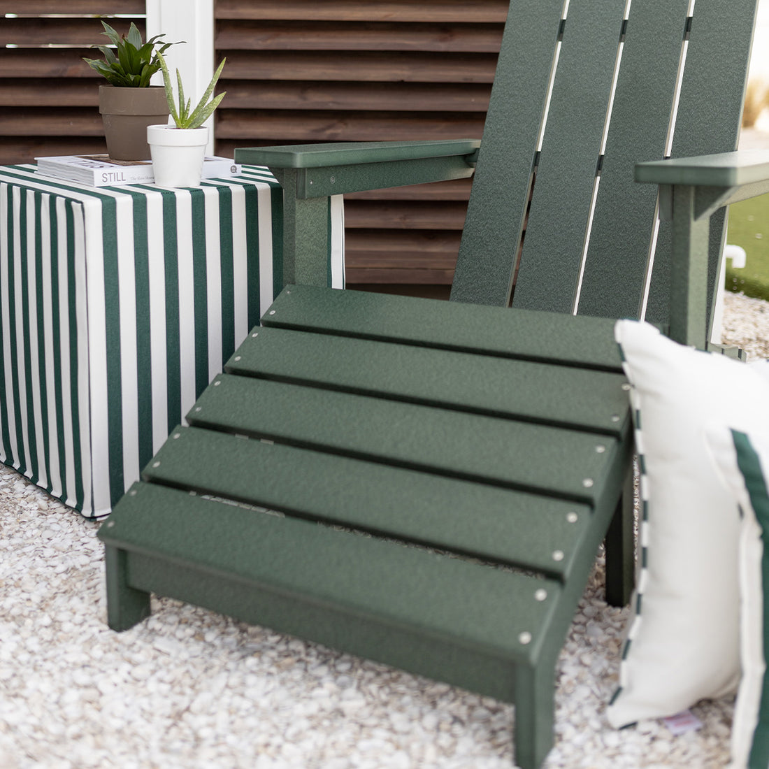 Berlin Gardens Mayhew Mayhew Outdoor Poly Lumber Adirondack Folding Footstool