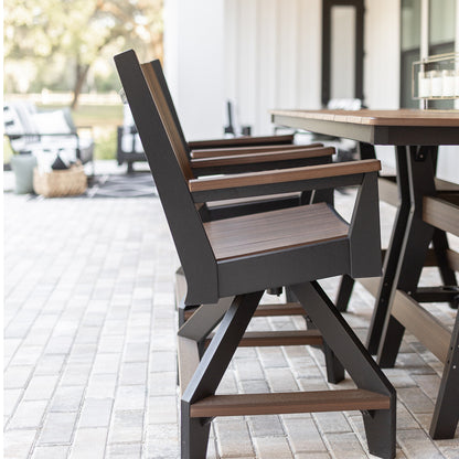 Berlin Gardens Mayhew Outdoor Poly Lumber Chat Swivel Counter Height Chair