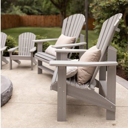 Berlin Gardens Comfo Back Outdoor Poly Lumber Upright Adirondack Chair