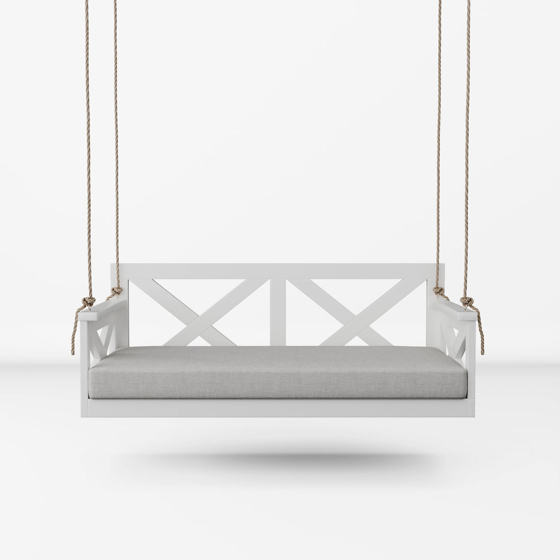 Amish Casual The Bradford Twin Swing Bed, Pure White