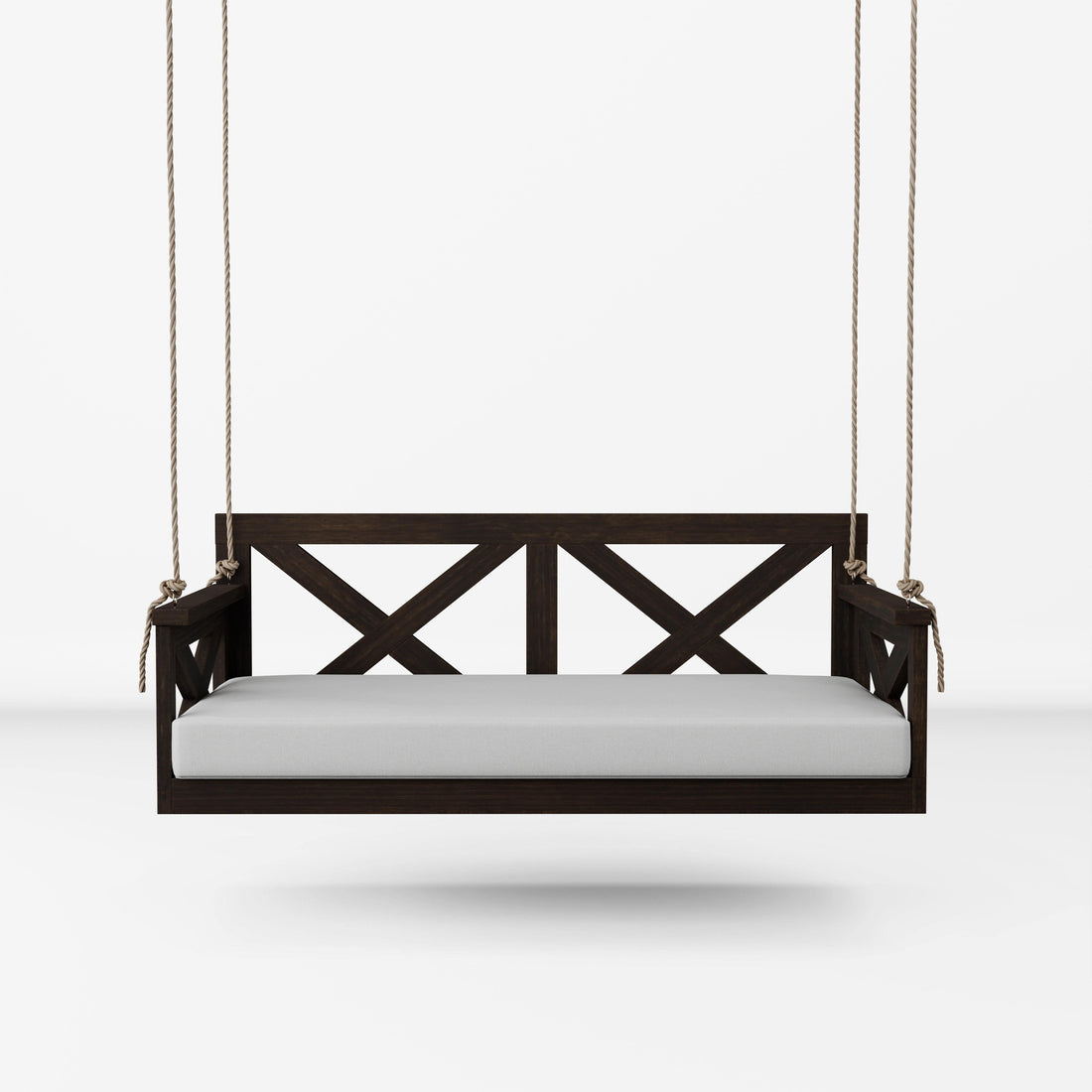 Amish Casual The Bradford Twin Swing Bed, Dark Walnut