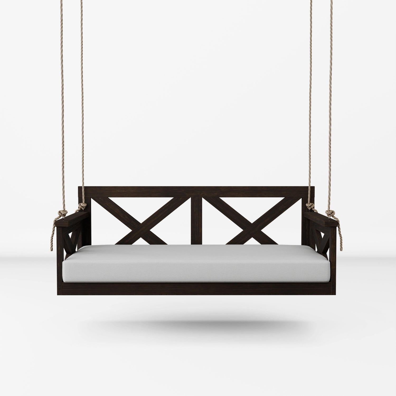 Amish Casual The Bradford Twin Swing Bed, Dark Walnut