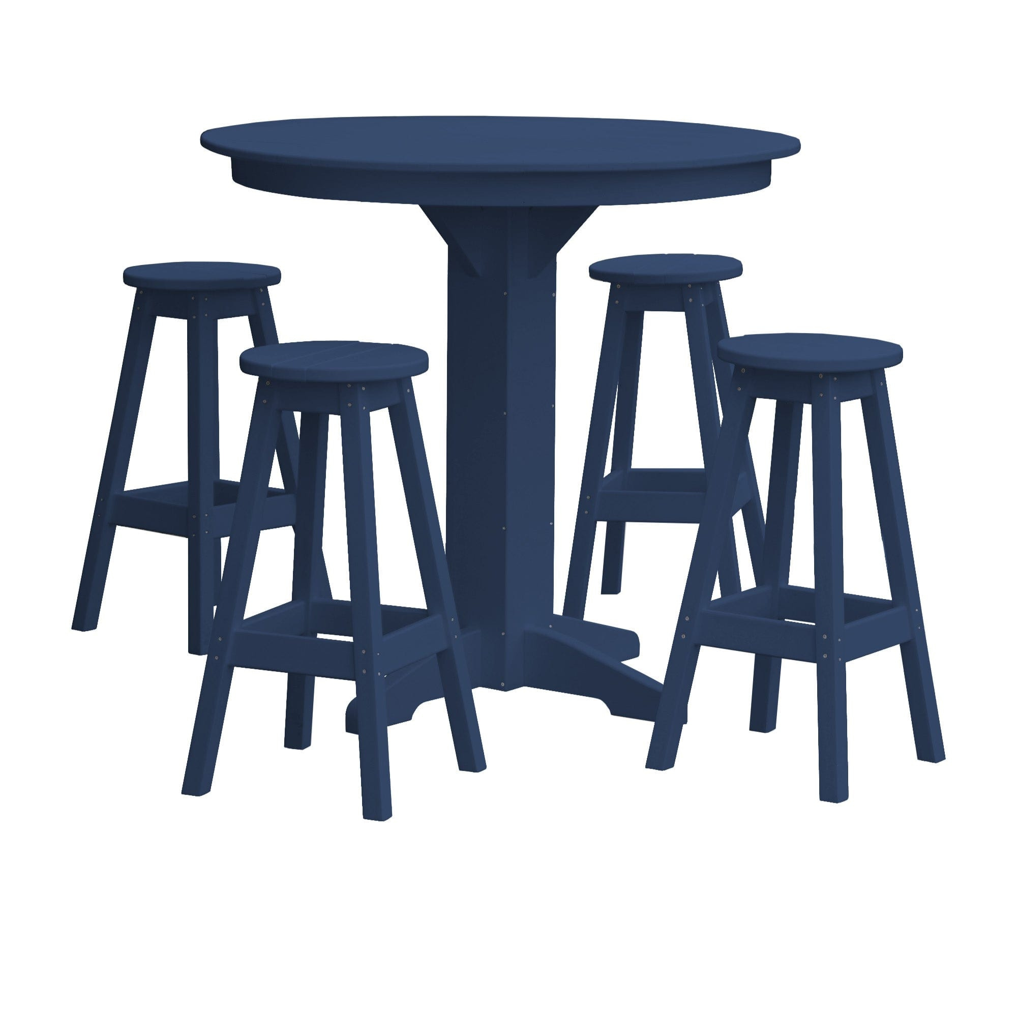 Keystone Amish Co. Poly Composite Sierra 5-Piece Bar Set with Round Table