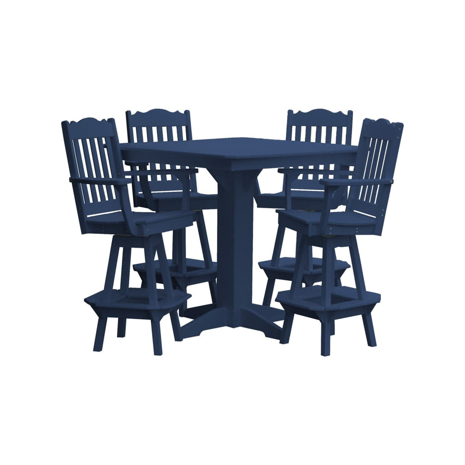 Keystone Amish Co. York 5-Piece Poly Bar Dining Set with Square Table