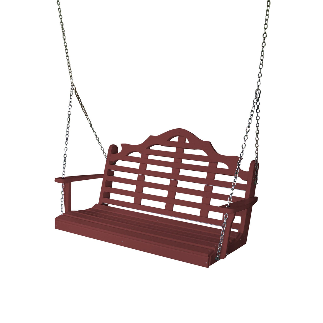 Keystone Amish Co. 5 Foot Milan Recycled Plastic Porch Swing, Cherry Wood