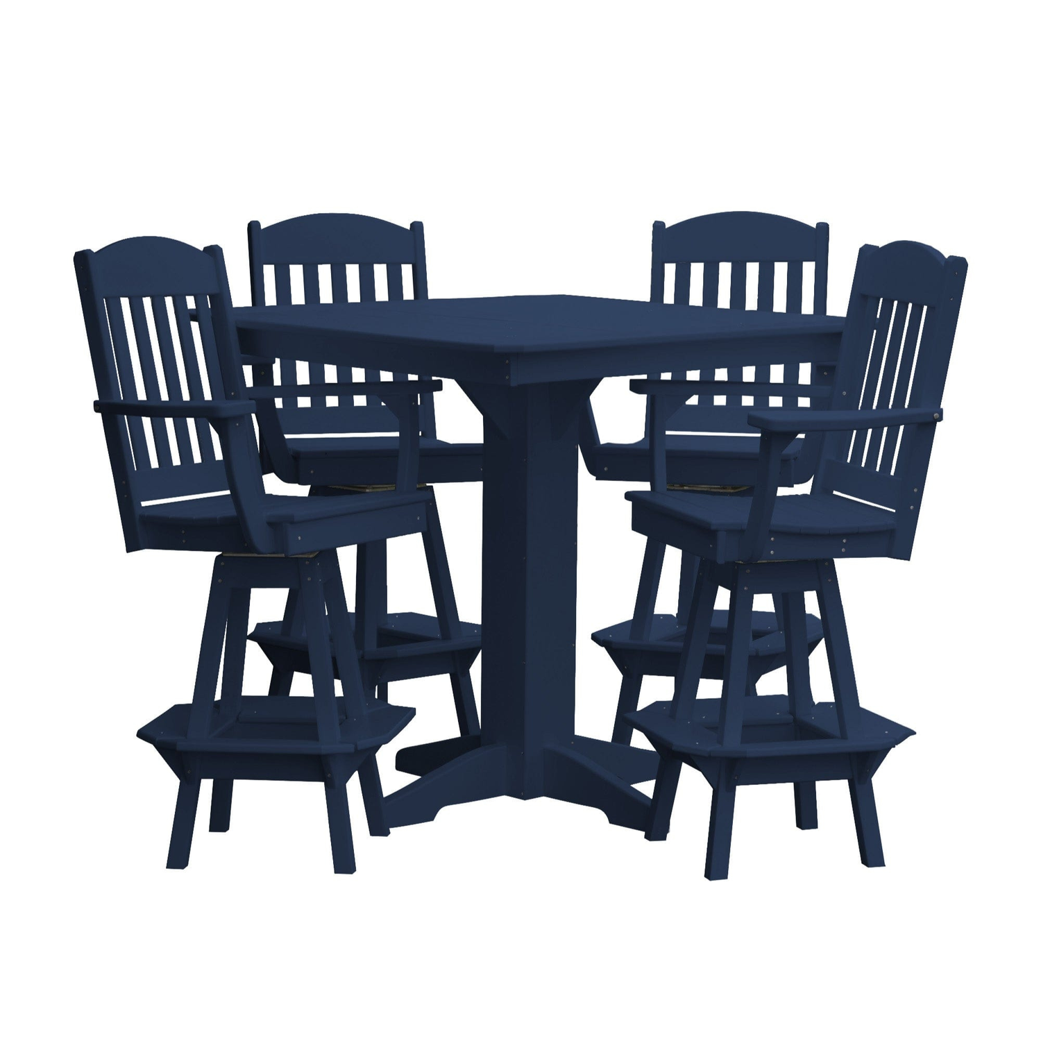 Keystone Amish Co. Classic 5-Piece Poly Bar Dining Set