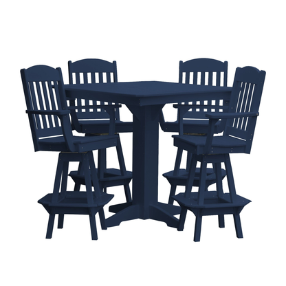 Keystone Amish Co. Classic 5-Piece Poly Bar Dining Set