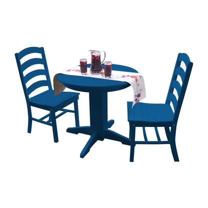 Keystone Amish Co. Josie 3-Piece Poly Outdoor Dining Set with Round Table