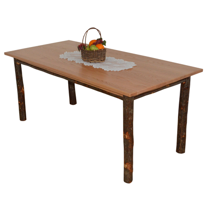 Keystone Amish Co. Hickory Rustic Wood Dining Table