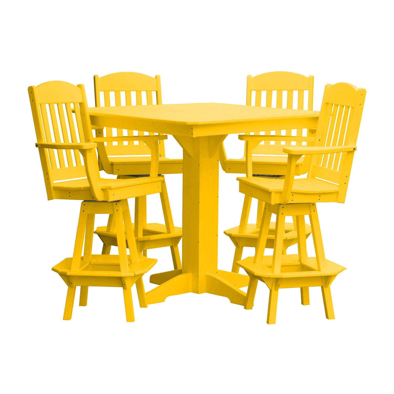 Keystone Amish Co. Classic 5-Piece Poly Bar Dining Set