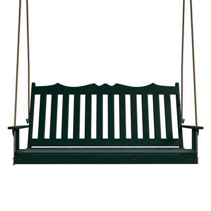Keystone Amish Co. 4 Foot York Porch Swing, Dark Green