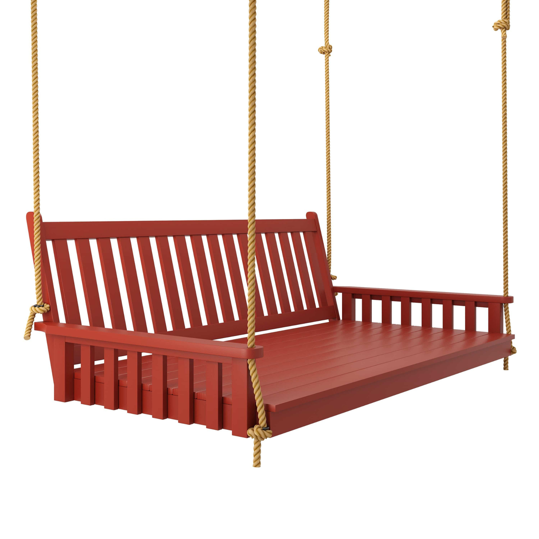 Keystone Amish Co. Twin Franklin Porch Swing Bed, Tractor Red Paint
