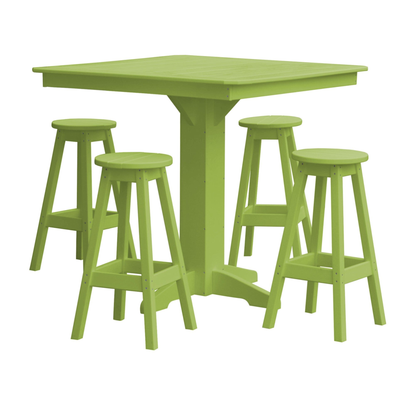 Keystone Amish Co. Sierra 5-Piece Poly Bar Stool Dining Set