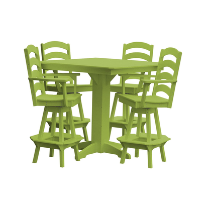 Keystone Amish Co. Josie 5-Piece Poly Outdoor Bar Dining Set