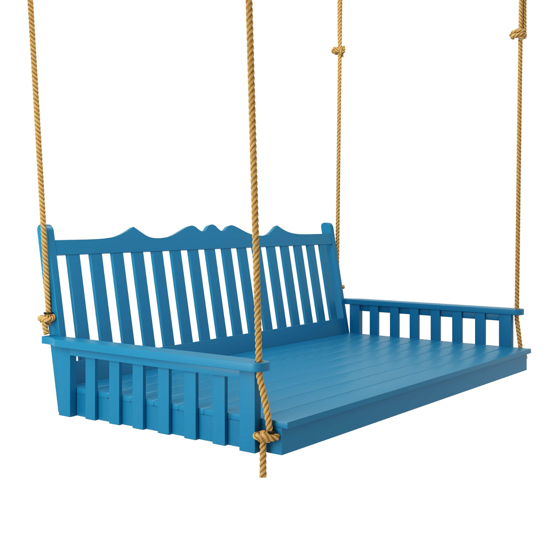 Keystone Amish Co. Twin York Porch Swing Bed, Carribean Blue Paint