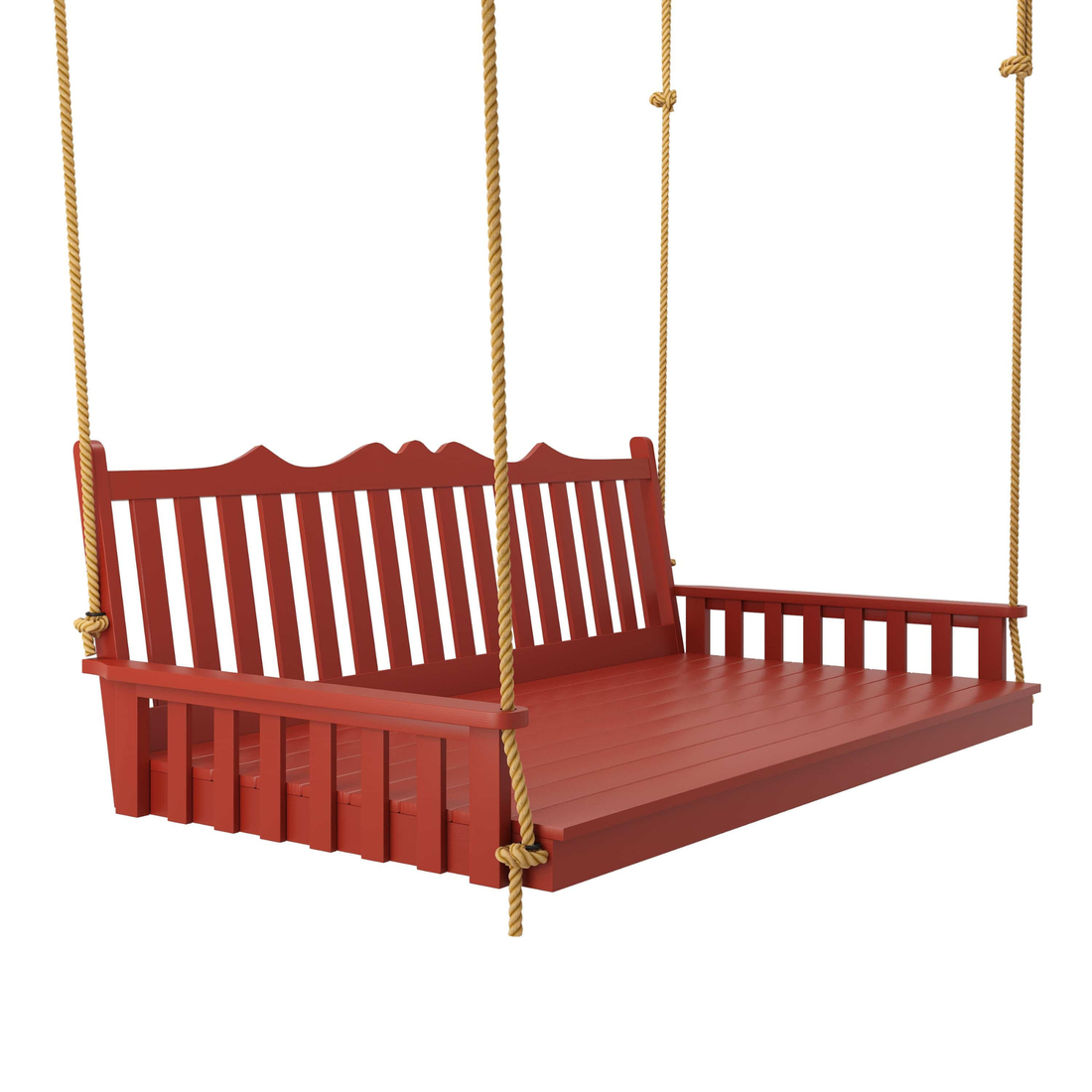 Keystone Amish Co. Twin York Porch Swing Bed, Tractor Red Paint