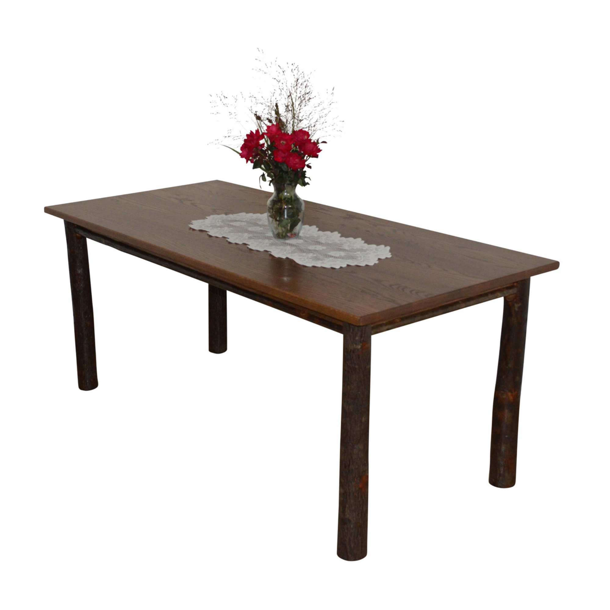 Keystone Amish Co. Hickory Rustic Wood Dining Table
