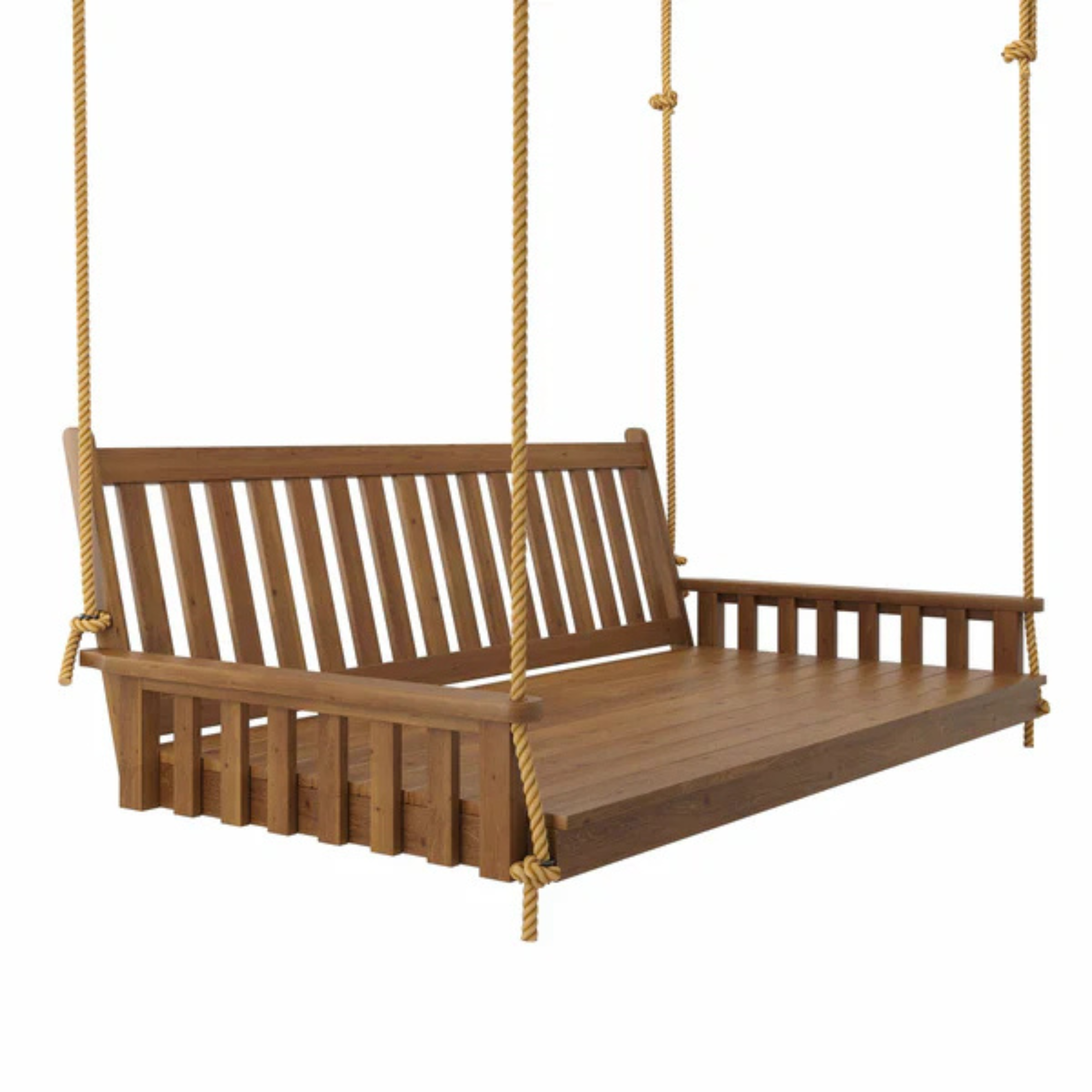 Keystone Amish Co. 4 Foot Franklin Red Cedar Swing Bed, Mushroom Stain