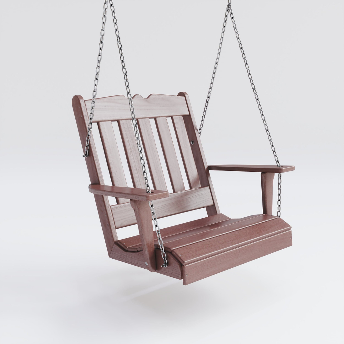 Keystone Amish Co. York Recycled Plastic Swing Chair, Tudor Brown