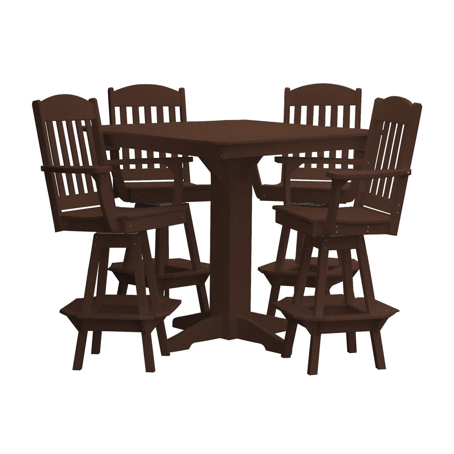 Keystone Amish Co. Classic 5-Piece Poly Bar Dining Set