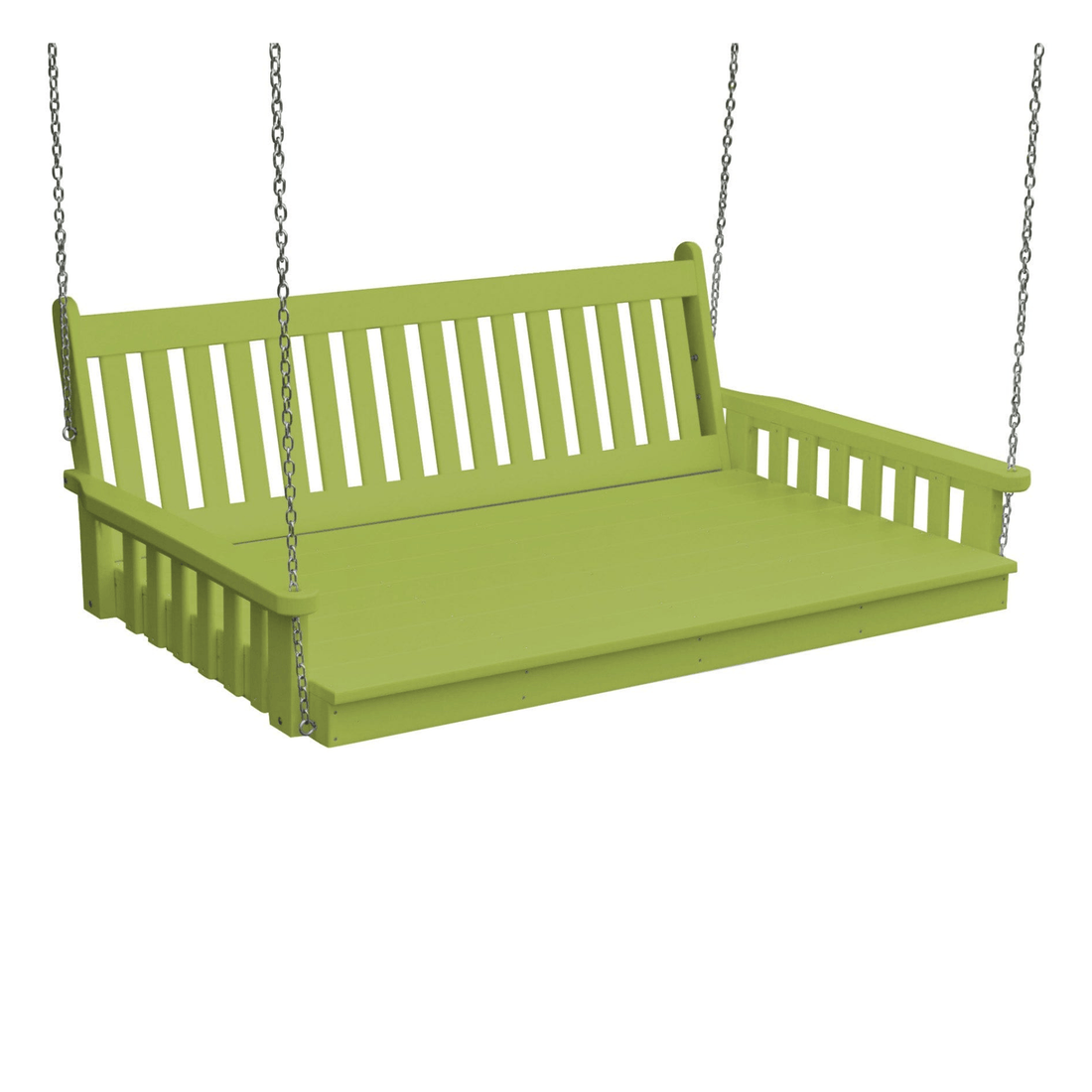 Keystone Amish Co. Twin Franklin Recycled Plastic Swing Bed, Tropical Lime