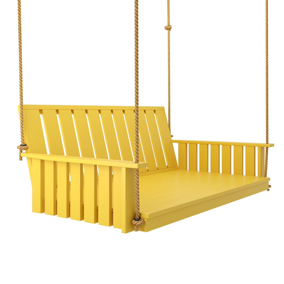 Keystone Amish Co. Twin The Weston Porch Swing Bed, Canary Yellow Paint
