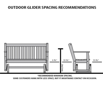 Keystone Amish Co. Franklin Red Cedar Porch Glider