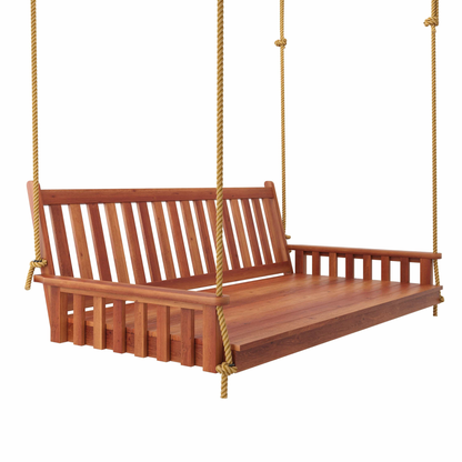 Keystone Amish Co. 4 Foot Franklin Red Cedar Swing Bed, Cedar Stain