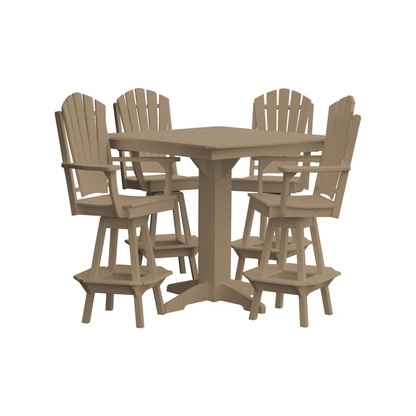 Keystone Amish Co. Sunburst 5-Piece Poly Bar-Height Dining Set