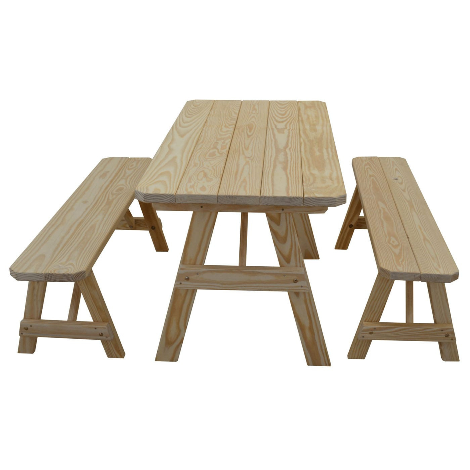 Keystone Amish Co. Pine Traditional Outdoor Dining Set with Benches