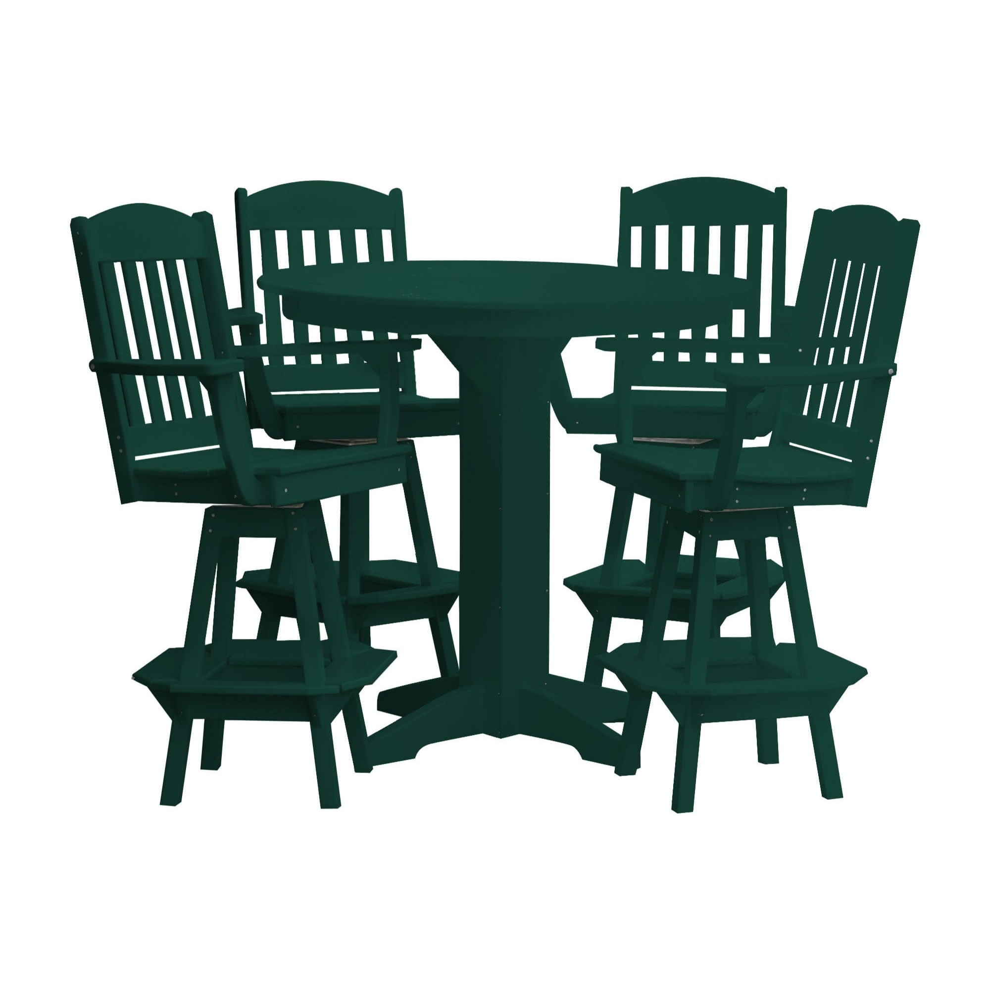 Keystone Amish Co. Classic 5-Piece Poly Round Bar-Height Dining Set