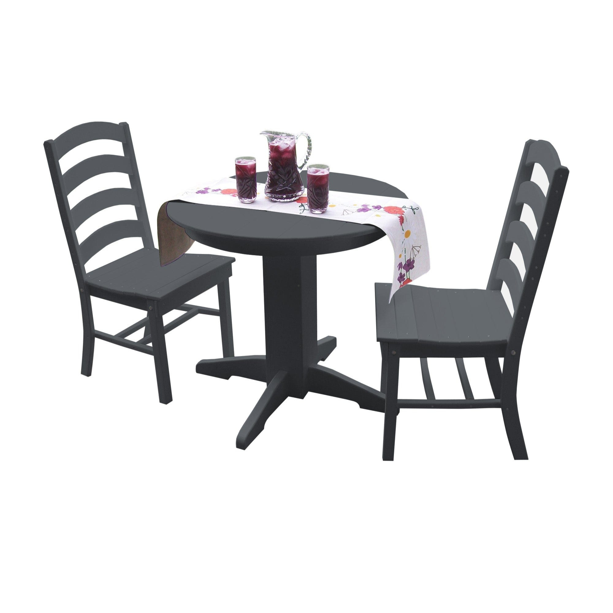 Keystone Amish Co. Josie 3-Piece Poly Outdoor Dining Set with Round Table